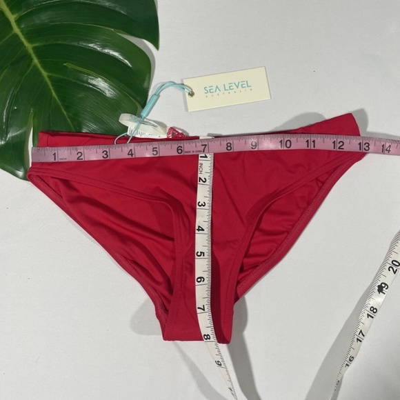 NWT Sea Level [ 4 US/‎ 8 UK ] Essential Regular Bikini Bottoms in Red - Picture 8 of 12